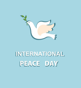 贺卡纸鸽为国际和平日