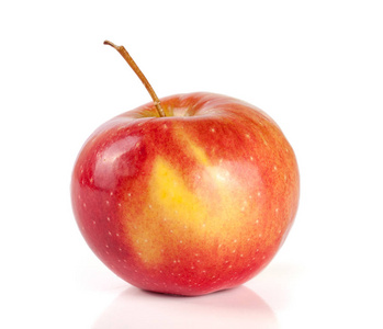 新鲜的红苹果，在白色背景上孤立