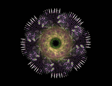 粒子的抽象形形式对主题的核物理科学和平面设计。神圣的几何未来派