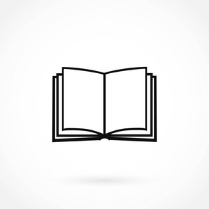 孤立的白色背景上的书本图标照片