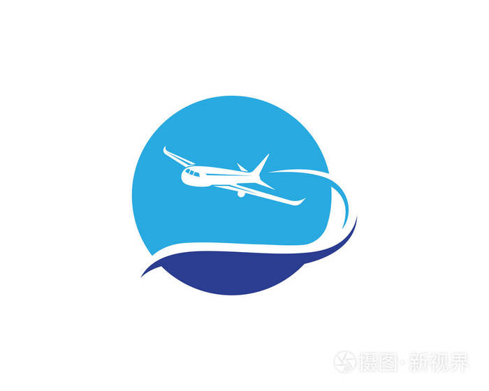 飞机, 飞机, 航空标志或标签.旅行, 航空旅行, 航班标志.矢量插图