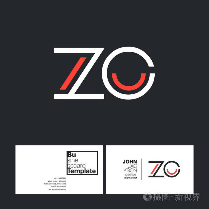 zc 字母标志名片