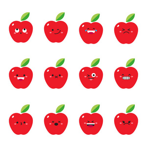咬一口苹果表情图片
