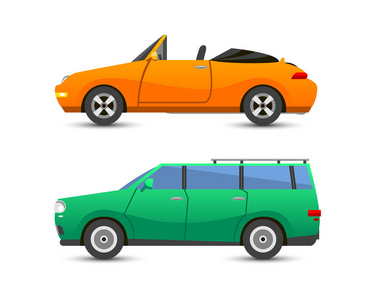平车车辆类型设计标志技术风格矢量泛型的经典商业插画孤立