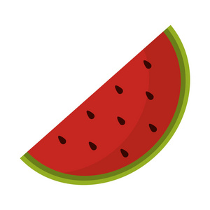 西瓜多汁的水果图标