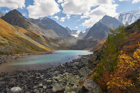 美丽的秋景，阿尔泰山俄罗斯