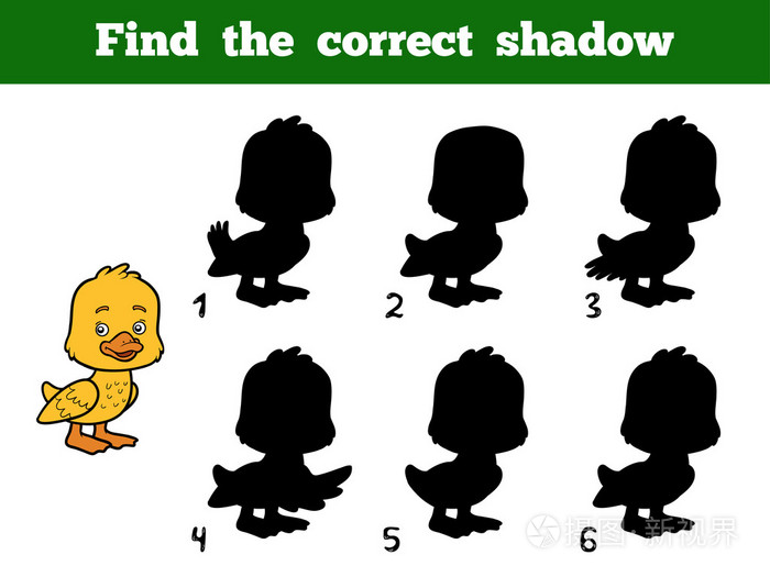 找到正确的影子小鸭