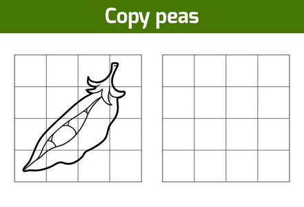 复制图片。水果和蔬菜豌豆