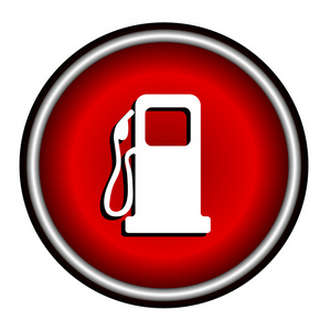 加油站在白色背景-矢量图标照片