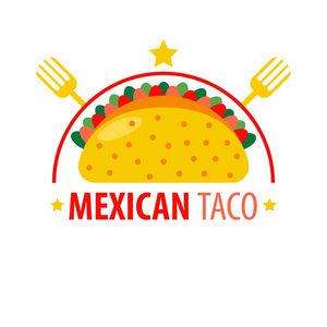 墨西哥菜 Taco 徽标