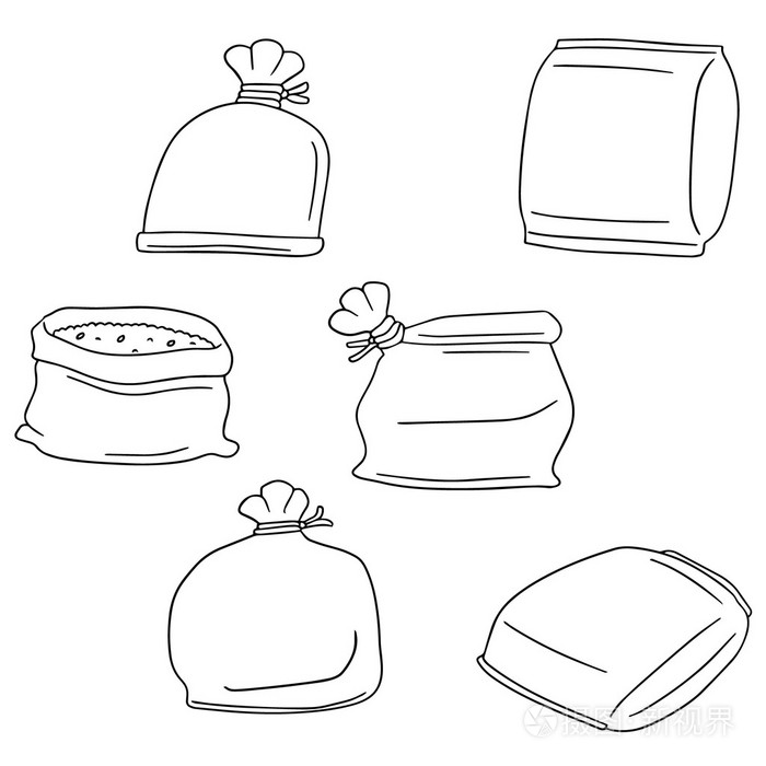 向量集的麻袋插画-正版商用图片0r7gy3-摄图新视界