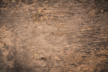 旧的垃圾深色纹理的木质背景。表面的老棕木质地, 顶部查看胶合板纹理背景