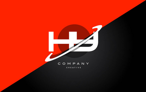 红黑图标hy h y 红黑技术字母表公司信标志图标照片