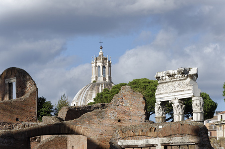 意大利，罗马，罗马论坛，罗马废墟