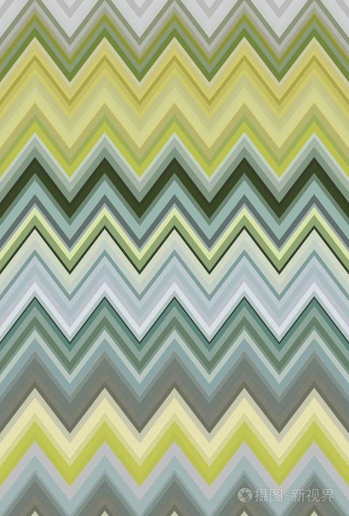 雪佛龙绿叶草夏春字形图案抽象艺术背景, 色彩趋势