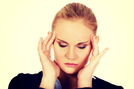 女商人有头痛图片