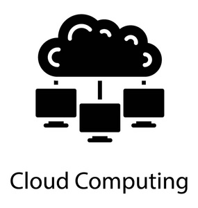 使用客户端服务器大数据或云连接图标进行云计算