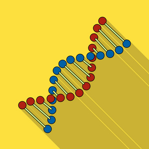 Dna 链。医学的黑色风格矢量符号股票图 web 的单个图标