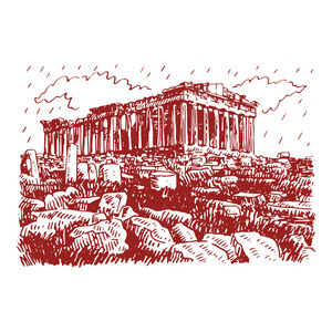 雅典卫城 希腊的帕台农神庙庙