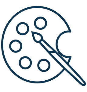 色板图标调色板隔离矢量图标可编辑照片