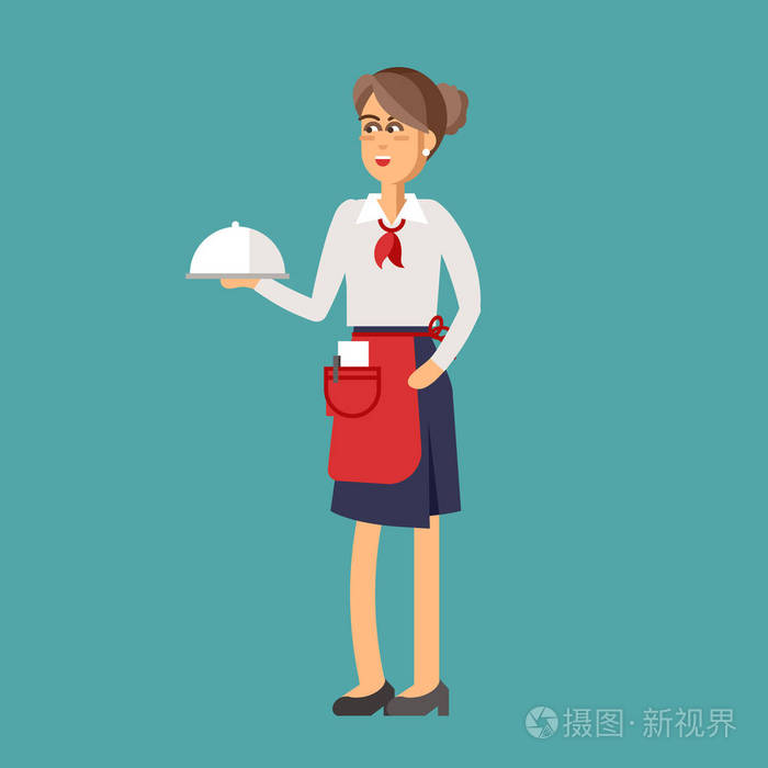 餐厅服务员和服务员性格统一女性