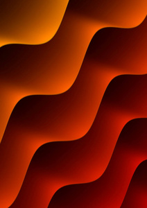 橙色抽象波
