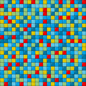 具有眩光的彩色方块的简单矢量平坦艺术几何图案