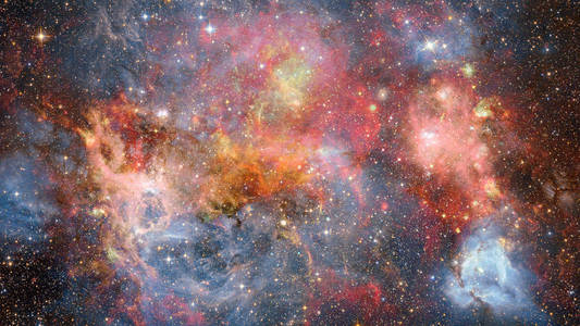繁星深的外层空间星云和星系