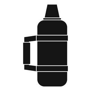 营地热水瓶图标, 简单的风格