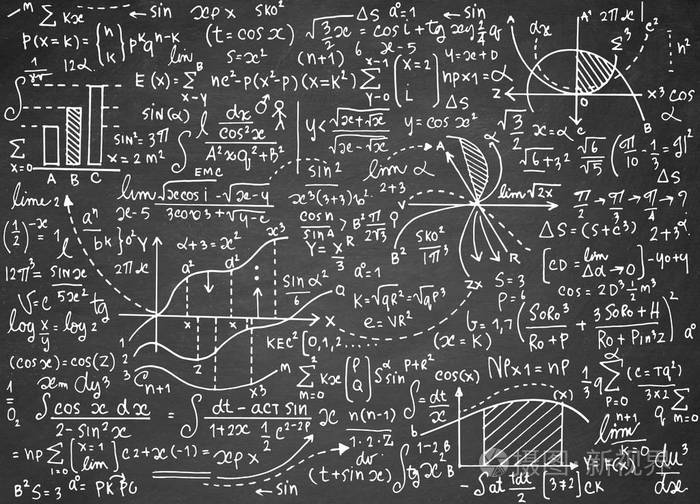 数学教育矢量模式与手写公式,任务插画-正版商用图片0r8ujk-摄图新