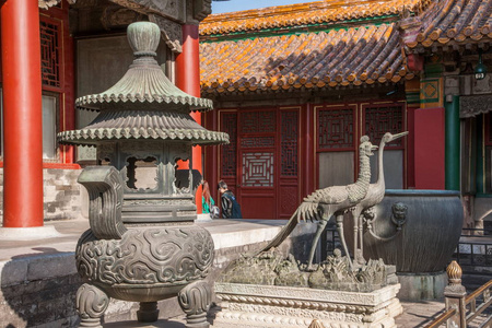 北京故宫博物馆皇家宫殿后院照片