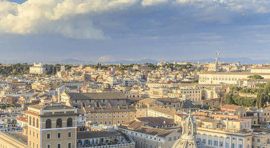 历史部分的 Rome.Italy 全景图