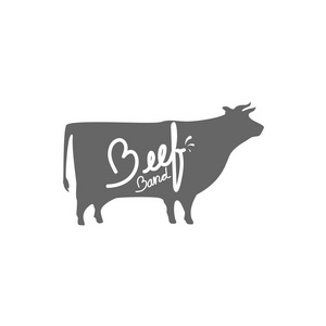 牛肉标签标志设计, 矢量