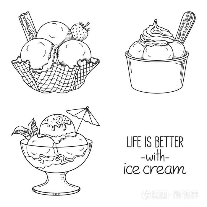 冰激淋菜在碗里