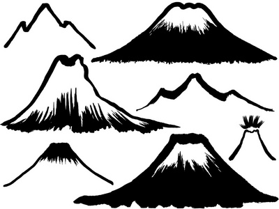 山峰手绘图片-山峰手绘素材-山峰手绘插画-摄图新视界