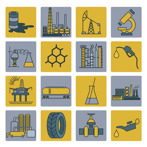化工行业化工行业图标集.颜色版本设计照片