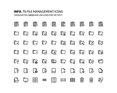 文件管理迷你线 插图 图标