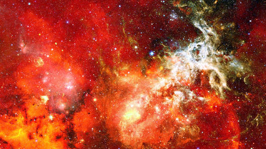 星云和恒星在太空深处。这幅图像由美国国家航空航天局提供的元素