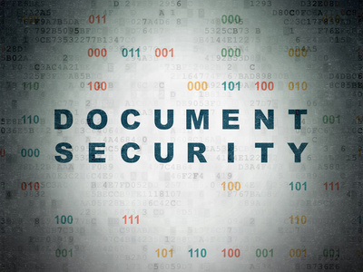 安全理念 文档安全数字数据纸张背景上