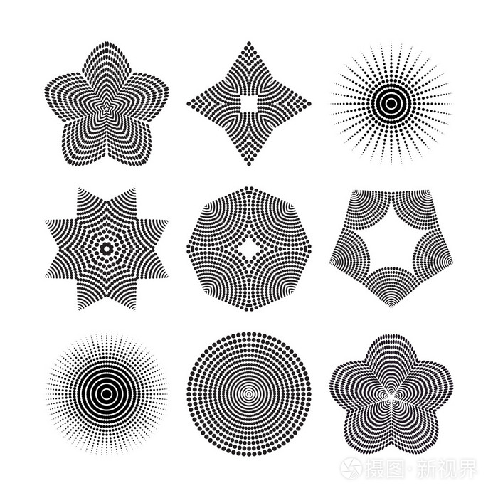 圆形图案, 圆形图案-光学错觉, 抽象设计元素