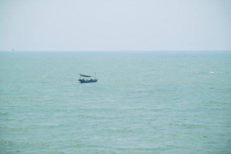 美丽的海景，与泰国的船