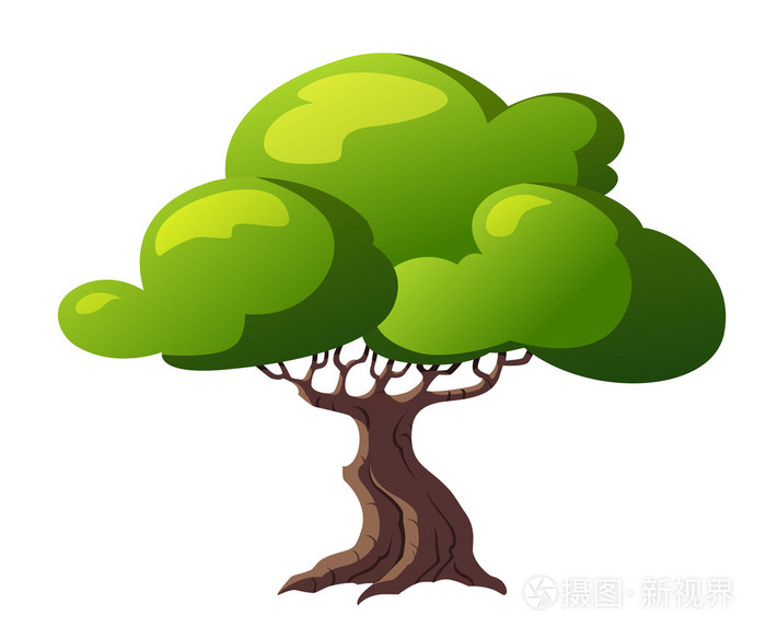 卡通插图树