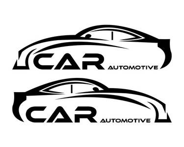 汽车符号标志模板, 程式化矢量剪影照片