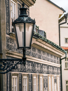 在布拉格旧街灯笼