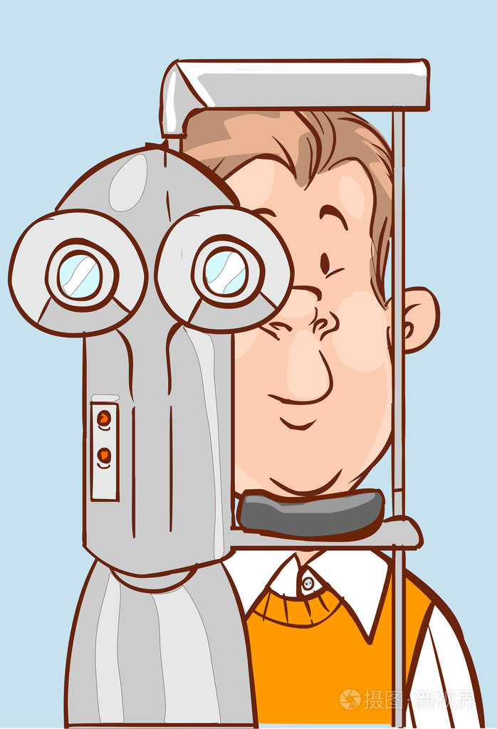 矢量图的病人来访眼科医生