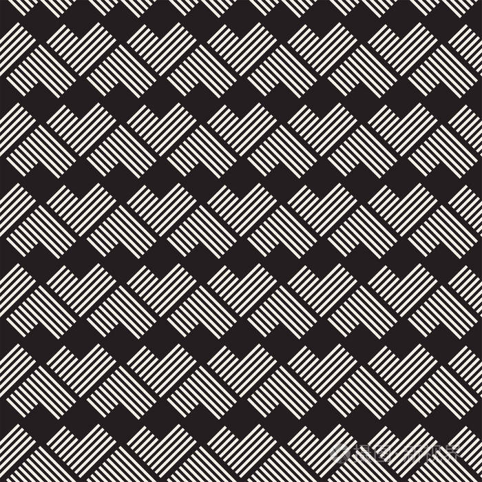 有条纹的无缝模式.矢量抽象背景.时尚几何晶格结构