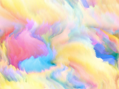 色织系列。数字涂料和分形云的组成背景下的动态背景和空间背景的项目