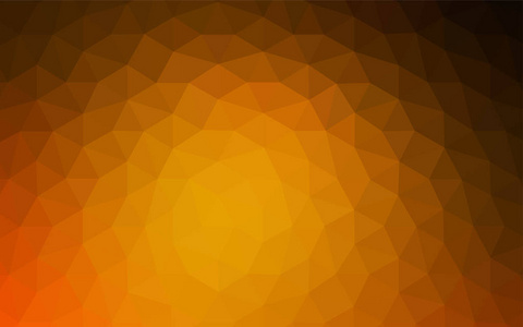 深橙色矢量多边形抽象背景。带有渐变的多边形样式的彩色插图。品牌书背景的模式