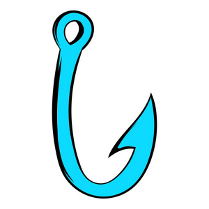 钓鱼钩图标,图标卡通照片