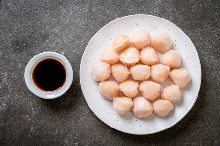 中国虾蒸饺子亚洲风味